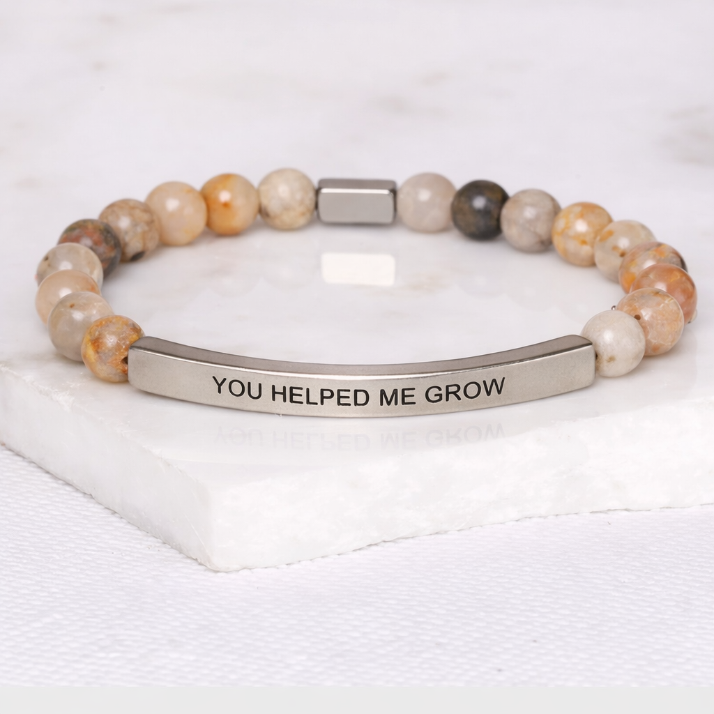 YOU HELPED ME GROW - Bamboo Agate