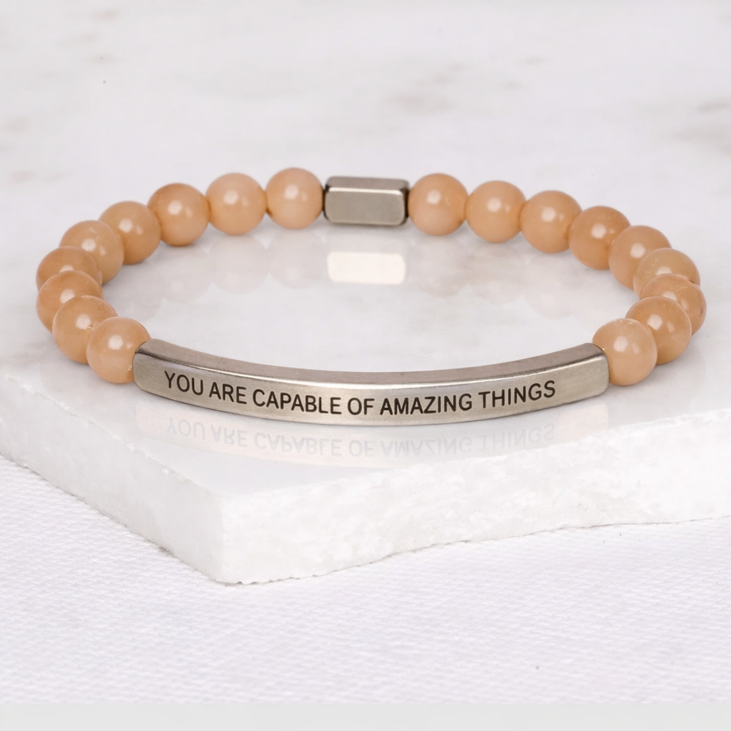 YOU ARE CAPABLE OF AMAZING THINGS Sunstone Bracelet