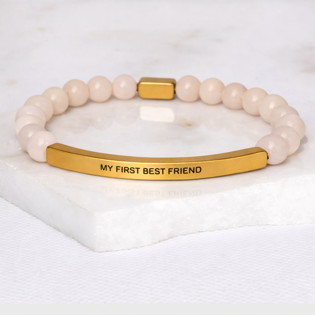 MY FIRST BEST FRIEND Rose Quartz Bracelet