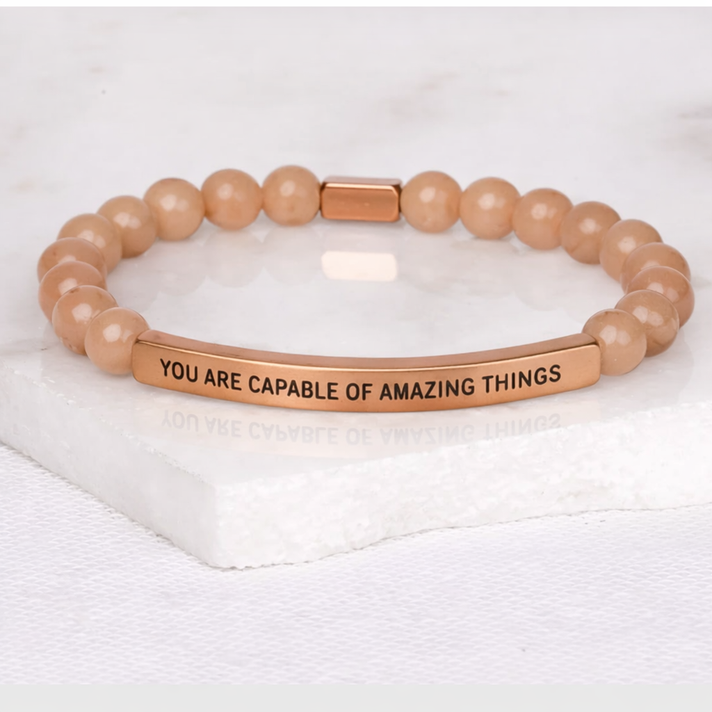 YOU ARE CAPABLE OF AMAZING THINGS Sunstone Bracelet