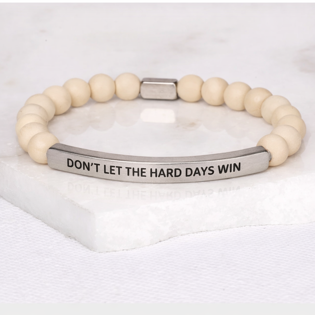 DON'T LET THE HARD DAYS WIN Matte Jasper Bracelet