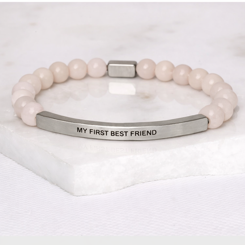 MY FIRST BEST FRIEND Rose Quartz Bracelet