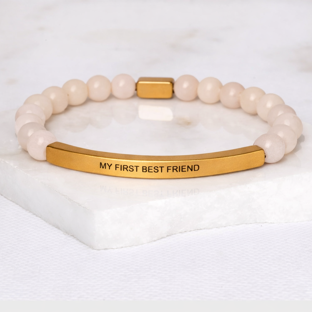 MY FIRST BEST FRIEND Rose Quartz Bracelet