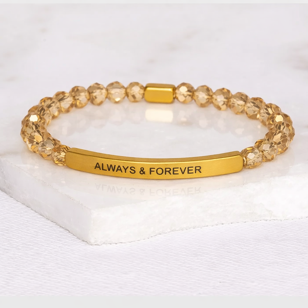 ALWAYS & FOREVER - Silver Champagne Crystal