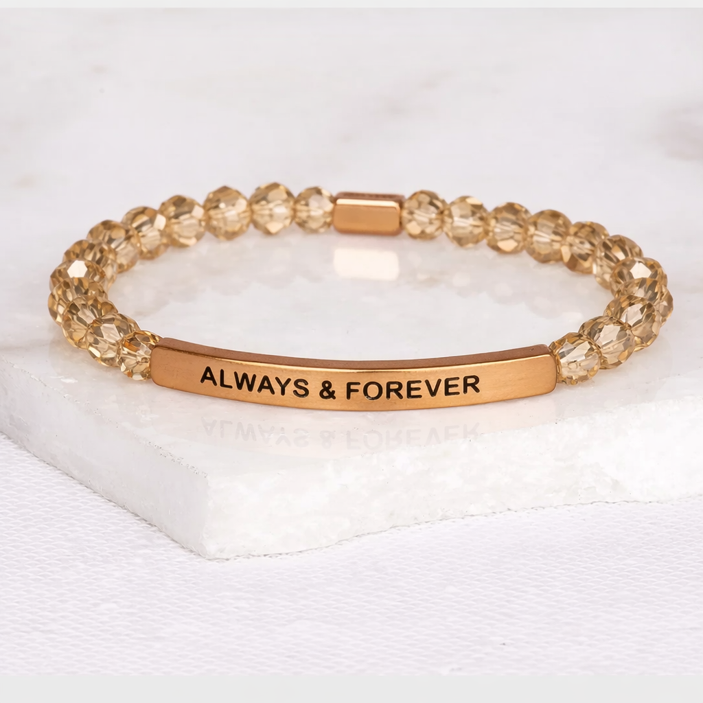 ALWAYS & FOREVER - Silver Champagne Crystal
