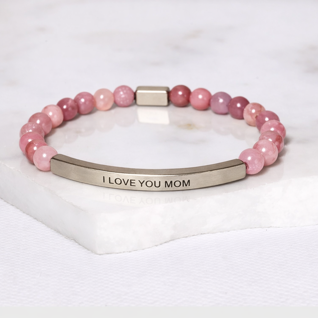 I LOVE YOU MOM - Pink Quartz
